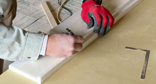 羽柄材のプレカット加工